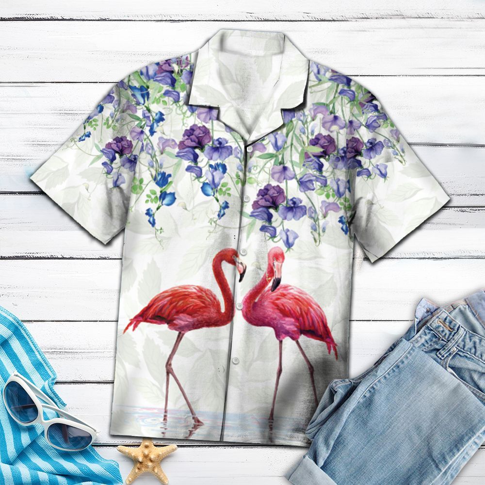 Hawaiian Shirt Flamingo Flower For Men Women