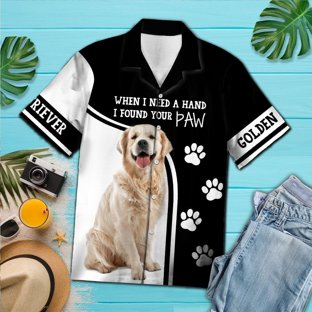 Hawaiian Shirt Golden Retriever When I Need A Hand For Men Women