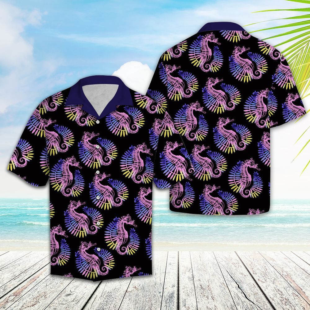 Hawaiian Shirt Lovely Seahorse For Men Women