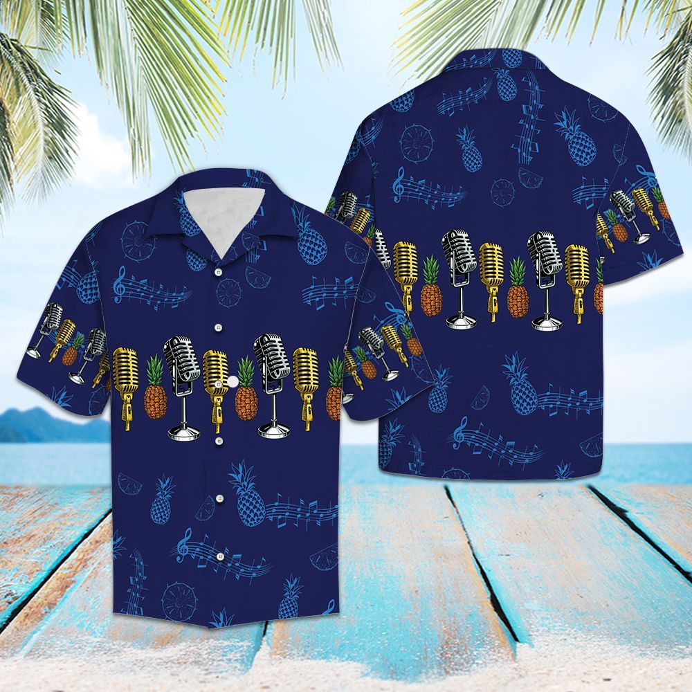 Hawaiian Shirt Microphone Musical Instrument For Men Women