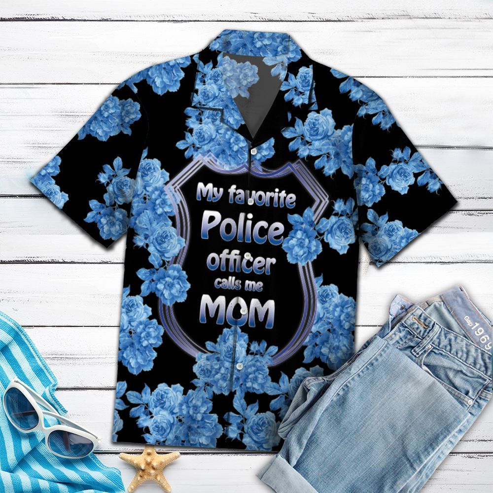 Hawaiian Shirt Police Mom For Men Women