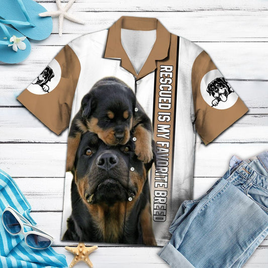 Hawaiian Shirt Rottweiler Is My Favorite Breed For Men Women