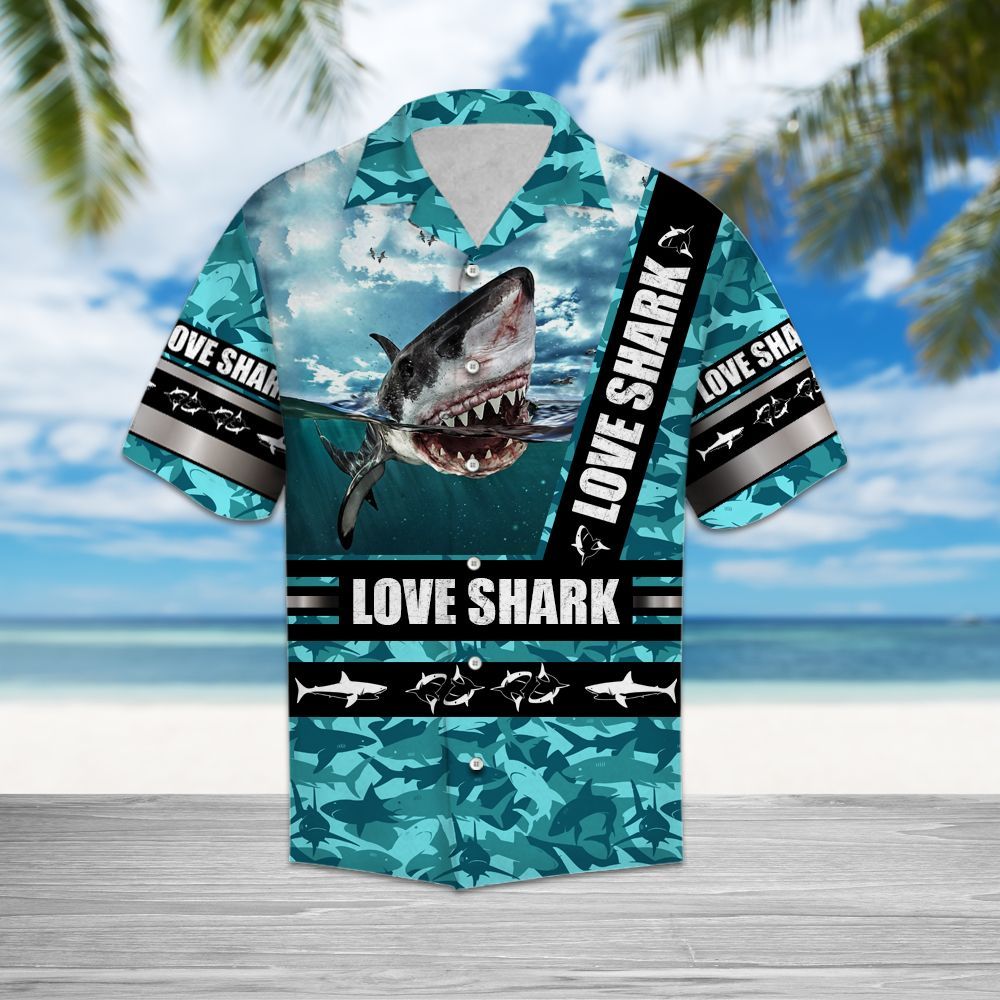 Hawaiian Shirt Shark Love For Men Women