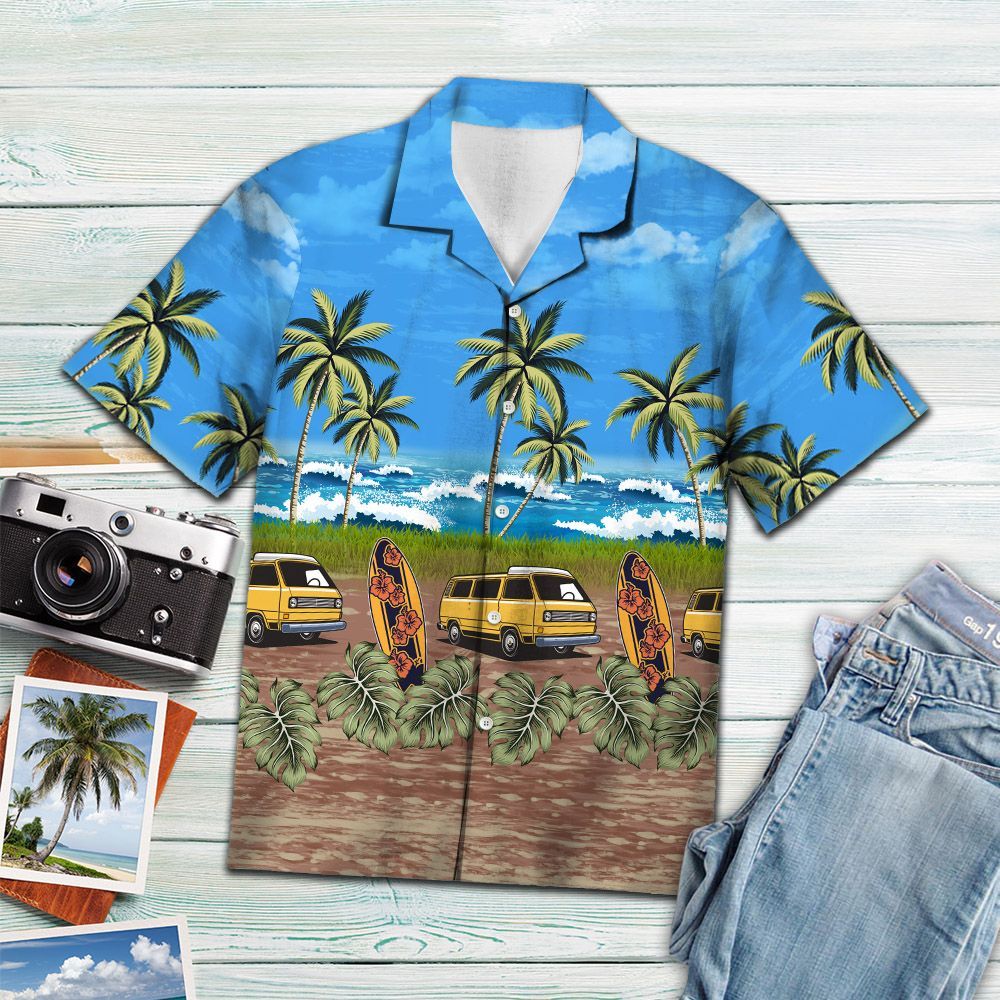 Hawaiian Shirt Tropical Camping Car For Men Women