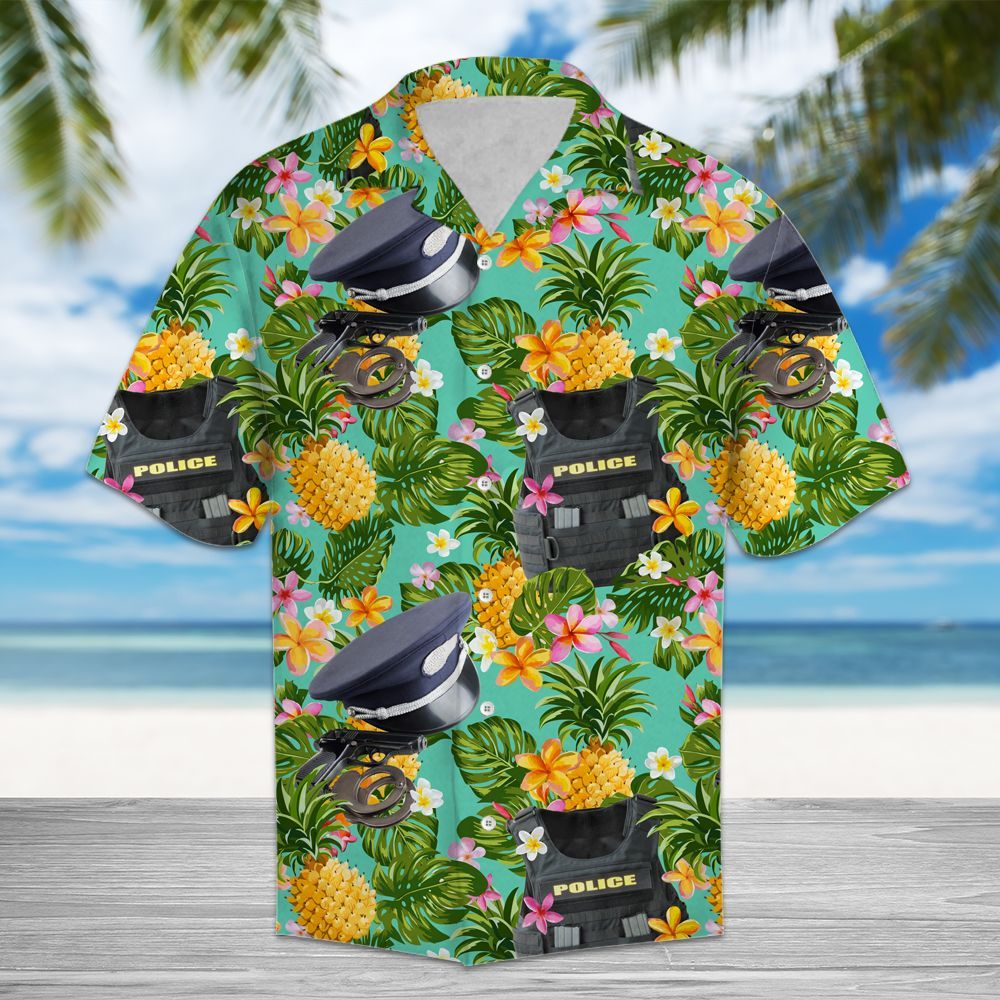 Hawaiian Shirt Tropical Pineapple Police For Men Women