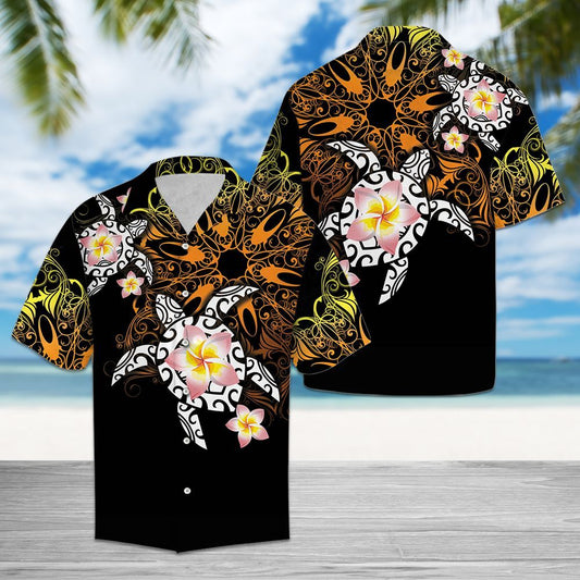 Hawaiian Shirt Turtle Floral For Women Men