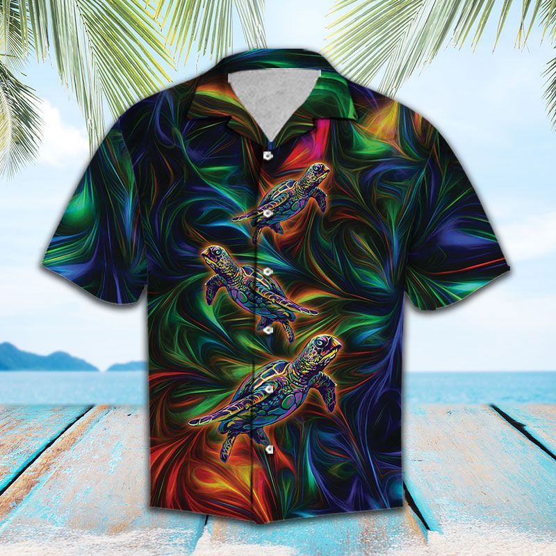 Hawaiian Shirt Women Men Awesome Turtle