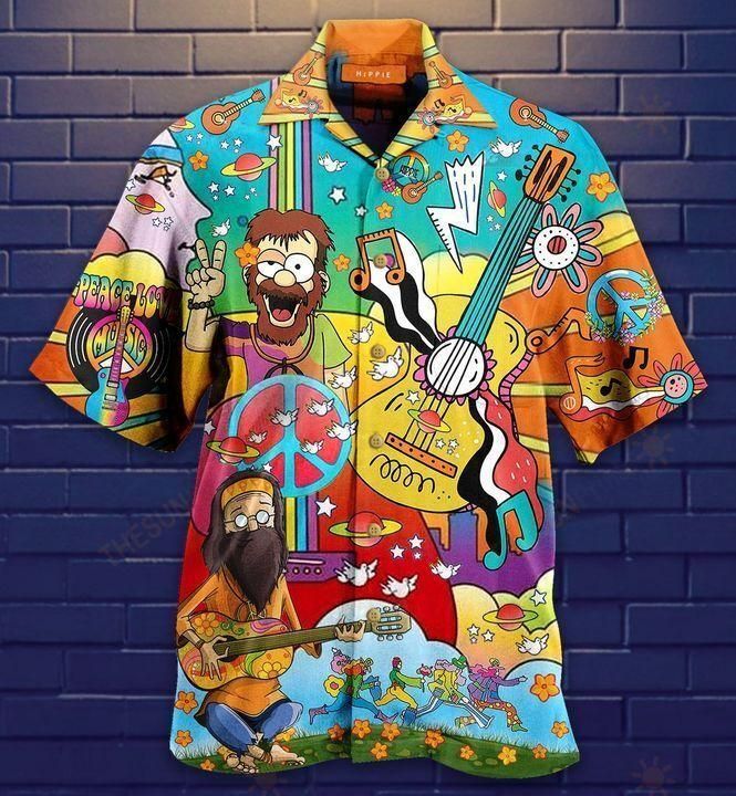 Hippie Music Multicolor Nice Design Hawaiian Shirt For Men Women