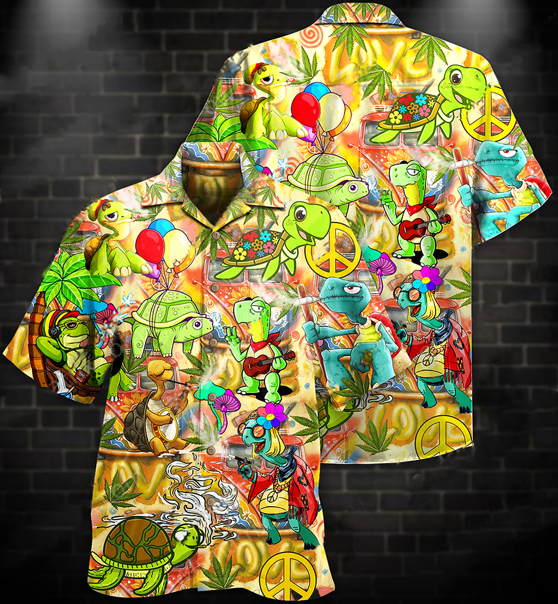 Hippie Turtles Hawaiian Shirt For Men Women