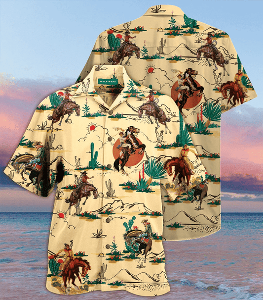 Horse Cowboy Hawaiian Shirt Horse Gift For Men Women