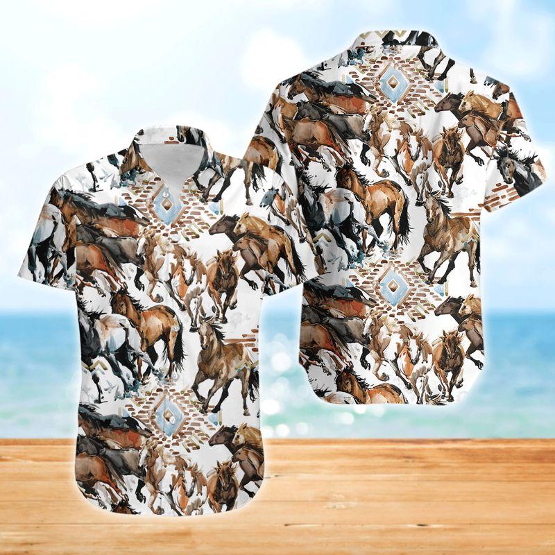 Horse Hawaiian Shirt For Men Women