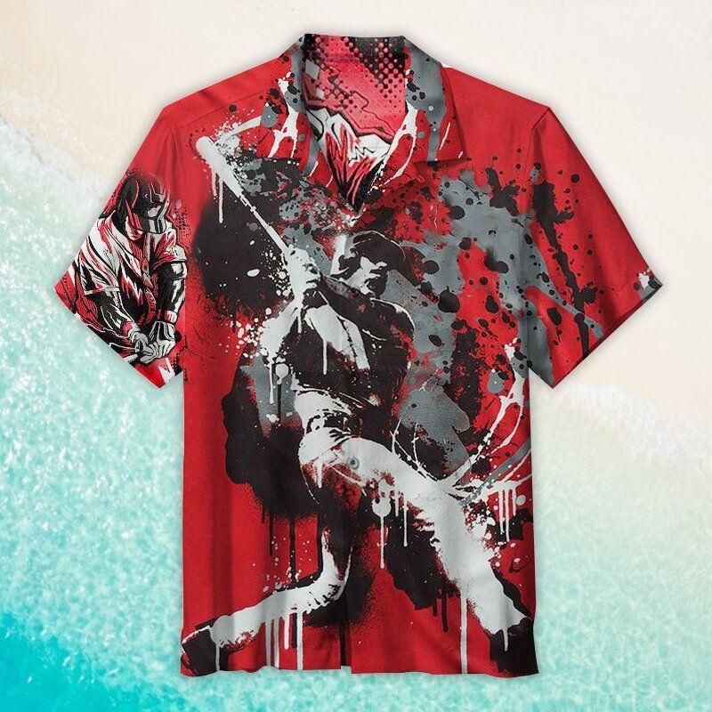 I Love Baseball Red Nice Design Hawaiian Shirt For Men Women