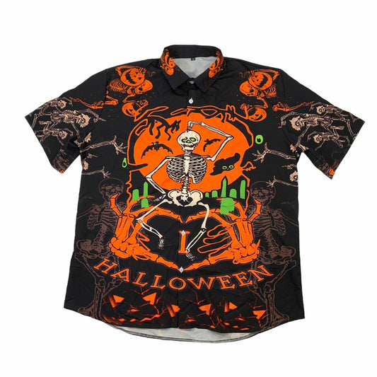 I Love Halloween Black Pumpkin Hawaiian Shirt For Men Women