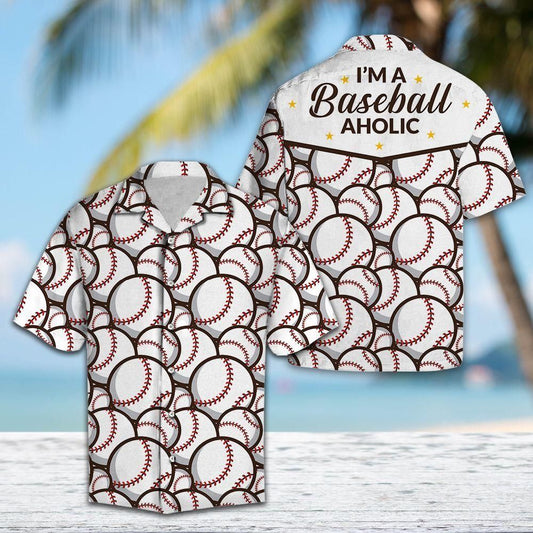 Im A Baseball Aholic White Awesome Design Hawaiian Shirt For Men Women