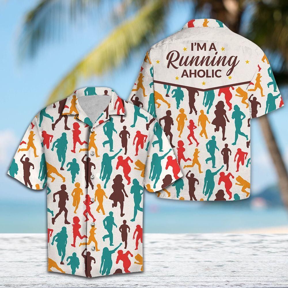 Im A Running Aholic Colorful Amazing Design Hawaiian Shirt For Men Women