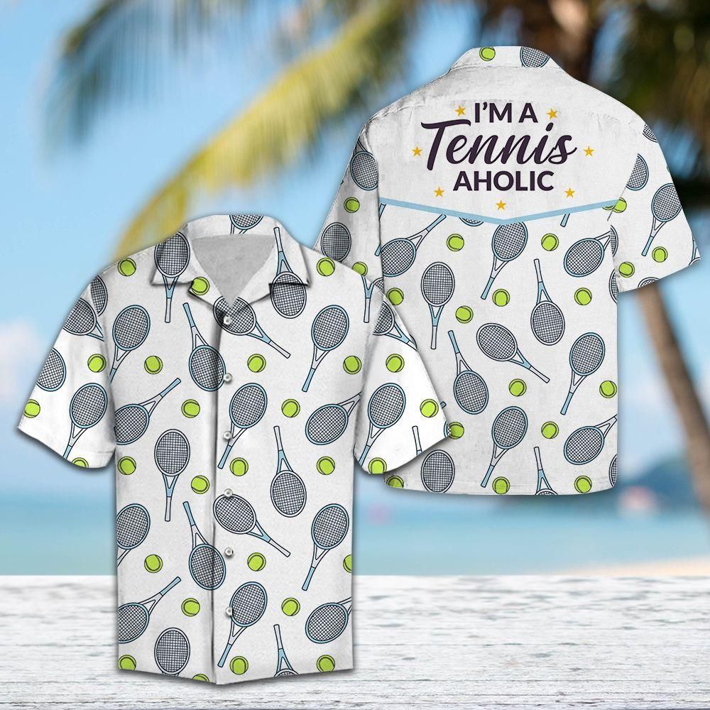 Im A Tennis Aholic Gray Best Design Hawaiian Shirt For Men Women