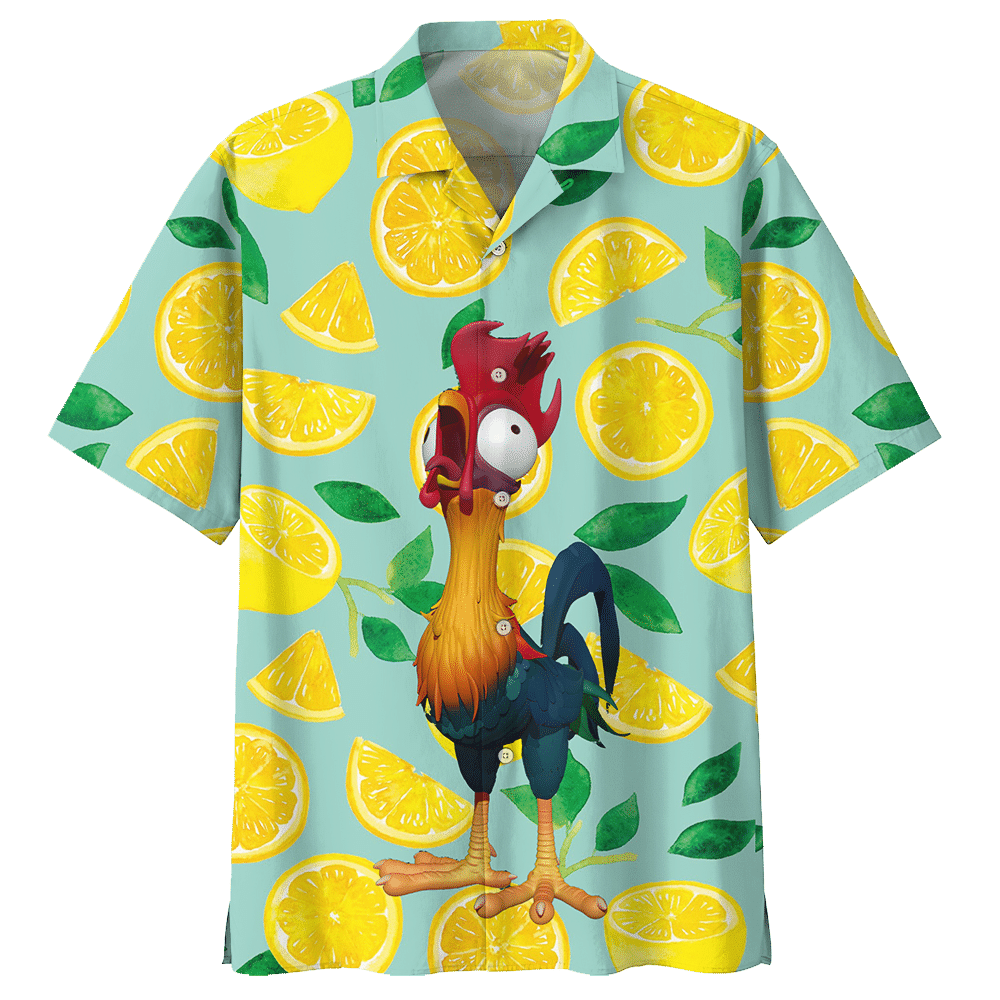 Lemon Rooster Chicken Hawaiian Shirt For Men Women