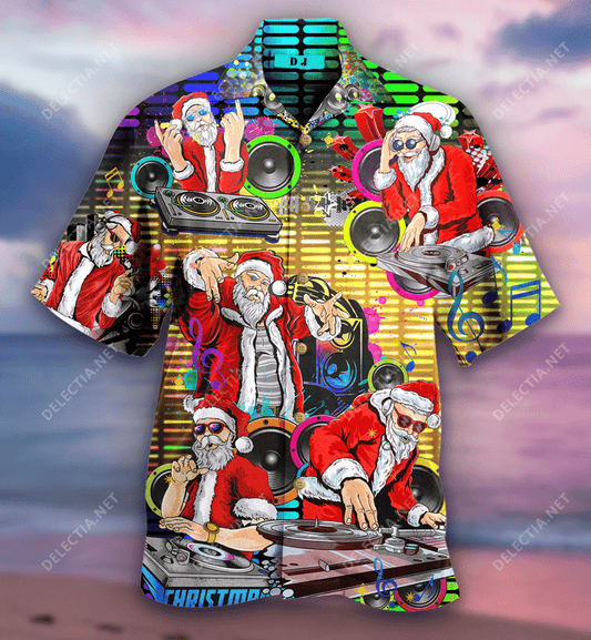 Live Dj Music Christmas Night Party Hawaiian Shirt For Men Women