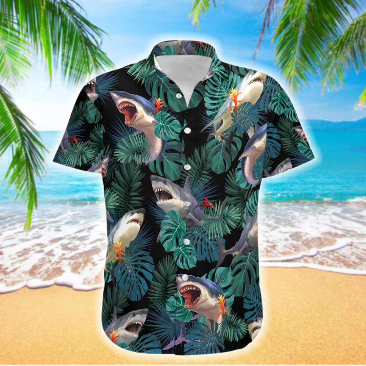 Love Shark Hawaiian Shirt For Men Women