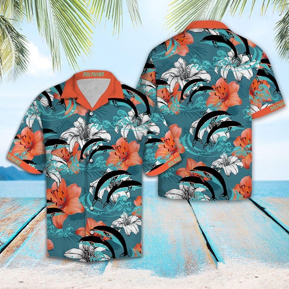 Lovely Dolphin Blue Best Design Hawaiian Shirt For Men Women