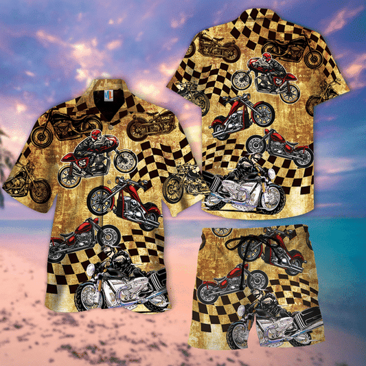 Motorcycle Hawaiian Shirt For Men Women