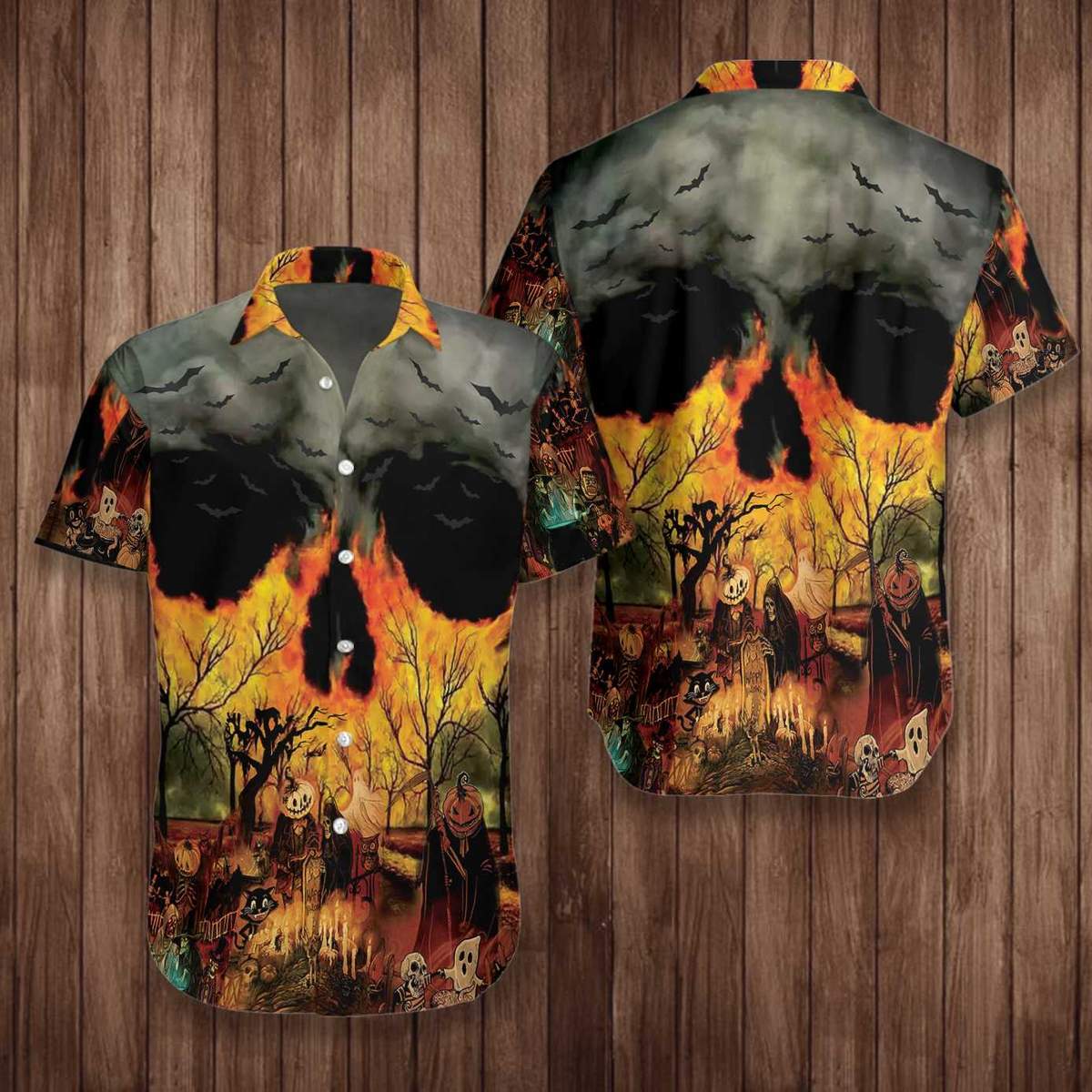 Party At Halloween Night Hawaiian Shirt For Men Women