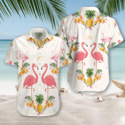 Pineapple Flamingo Hawaiian Shirt For Men Women