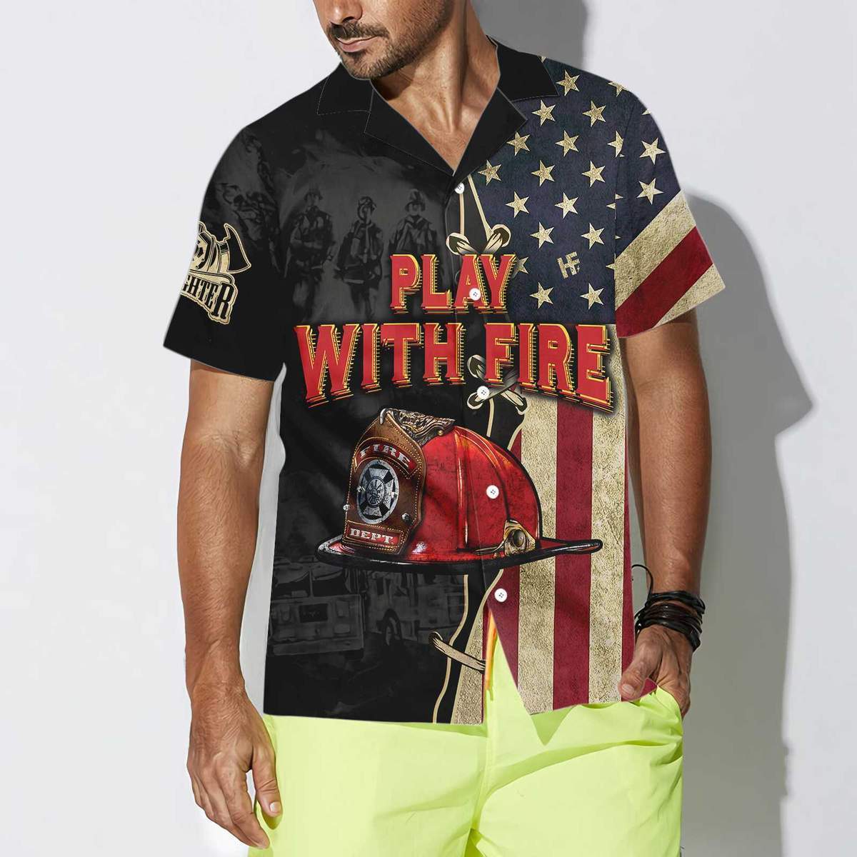 Play With Fire Firefighter Hawaiian Shirt For Men Women