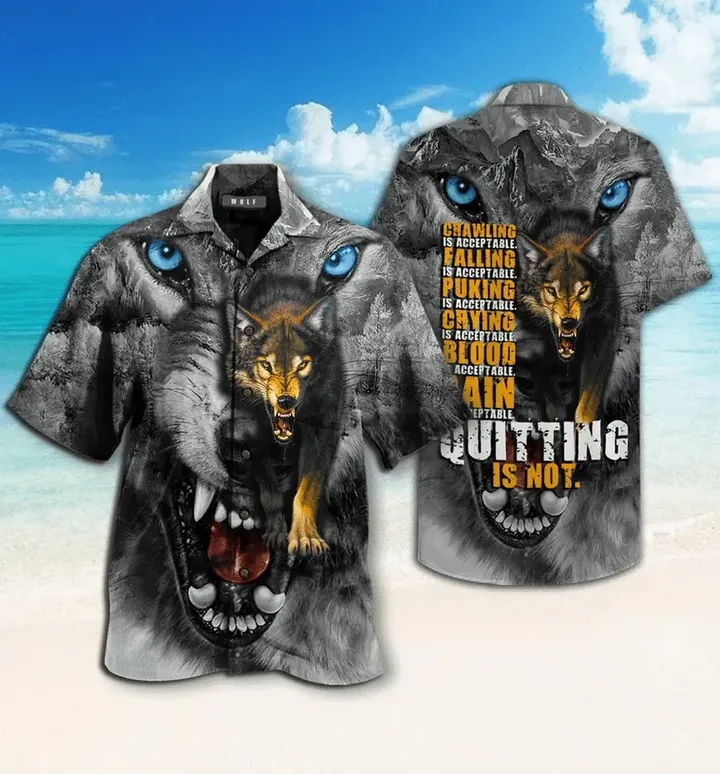 Quitting Is Not Wolf Hawaiian Shirt Halloween Scary Night For Men Women