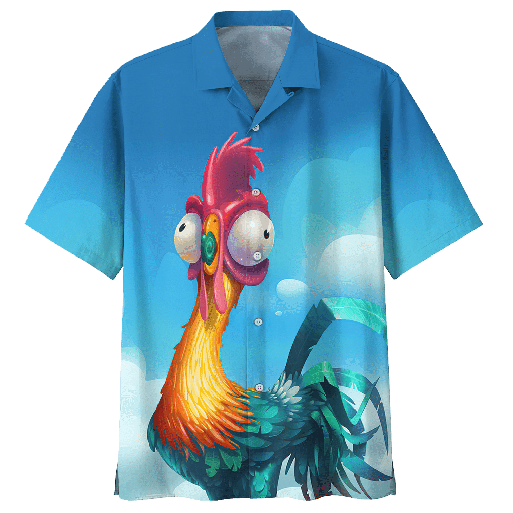 Rooster Chicken Hawaiian Shirt Royal For Men Women