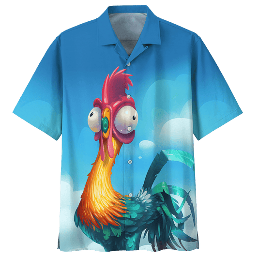 Rooster Chicken Hawaiian Shirt Royal For Men Women