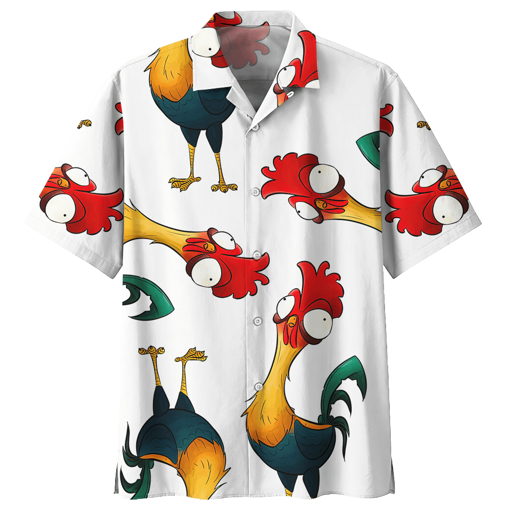 Rooster Chicken Hawaiian Shirt Sport Grey For Men Women