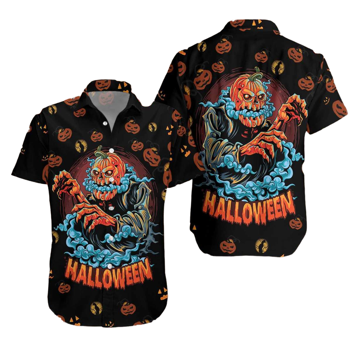 Scary Pumpkin Halloween Hawaiian Shirt For Men Women