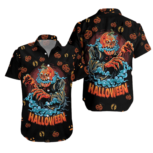 Scary Pumpkin Halloween Hawaiian Shirt For Men Women