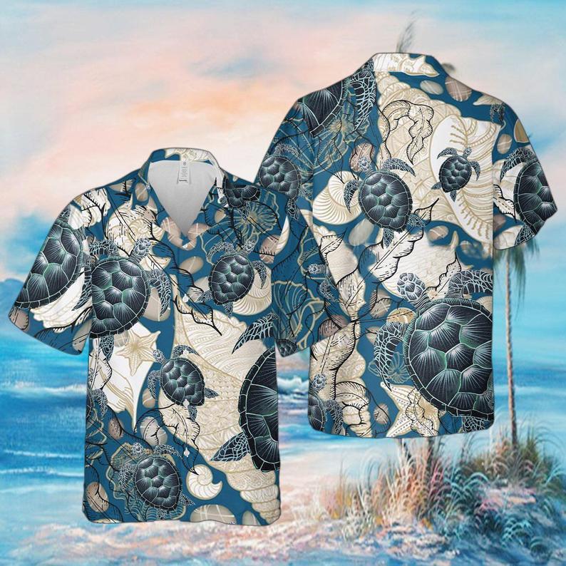 Sea Turtle Hawaiian Shirt For Men Women