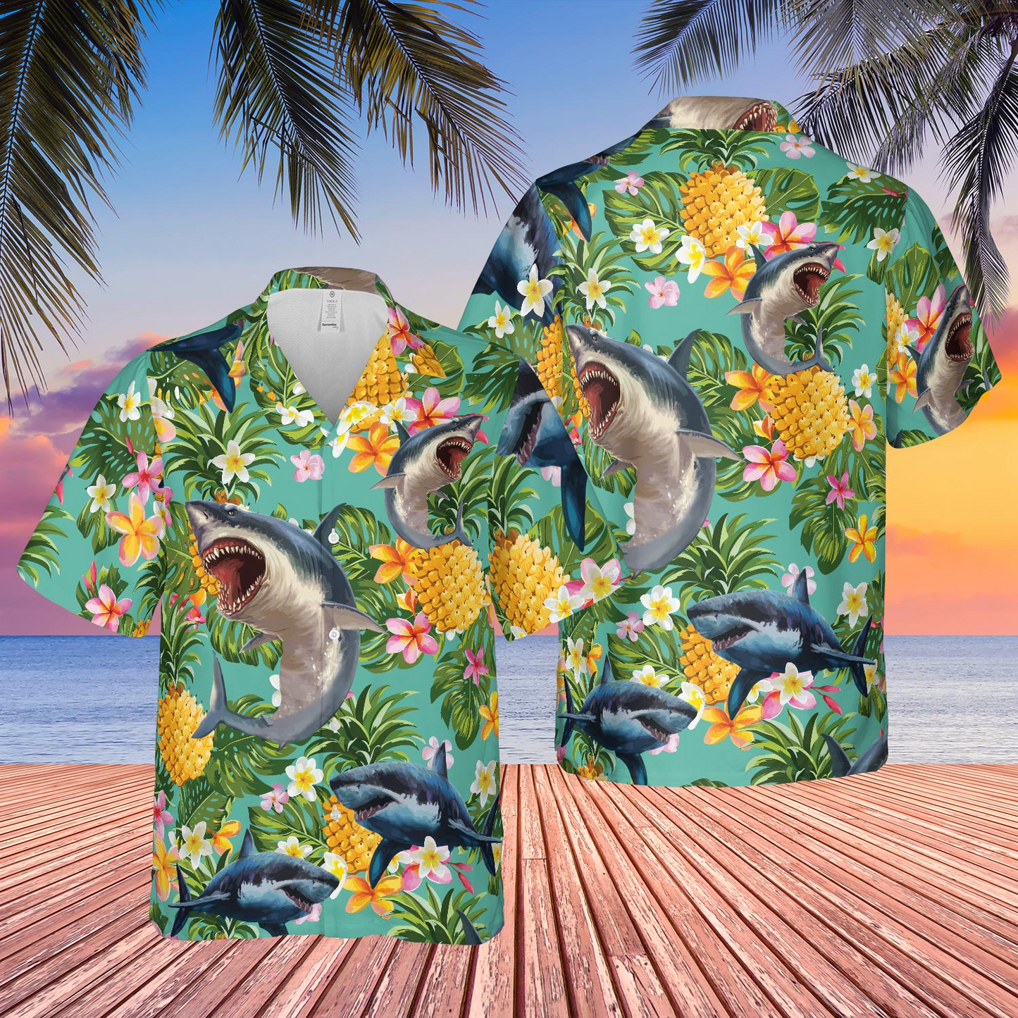 Shark Hawaiian Shirt For Men Women