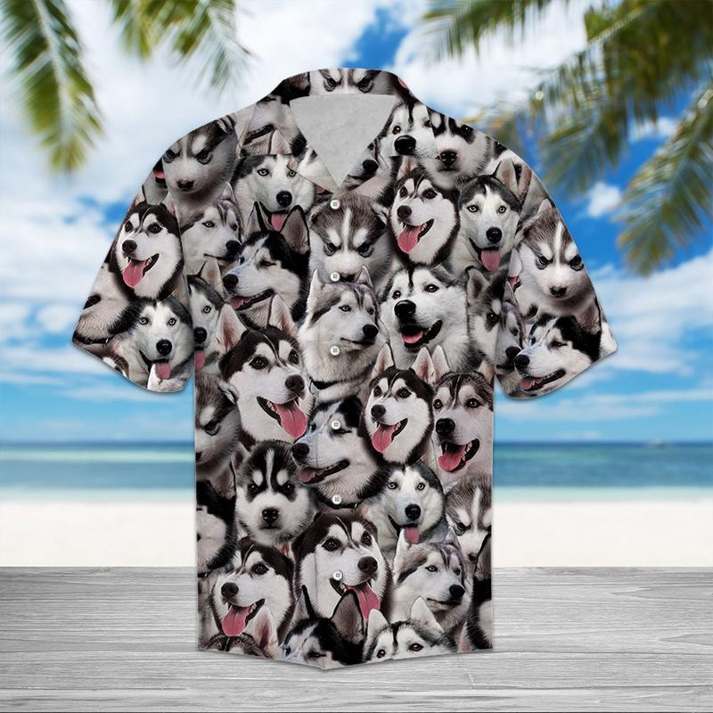 Siberian Husky Hawaiian Shirt For Men Women