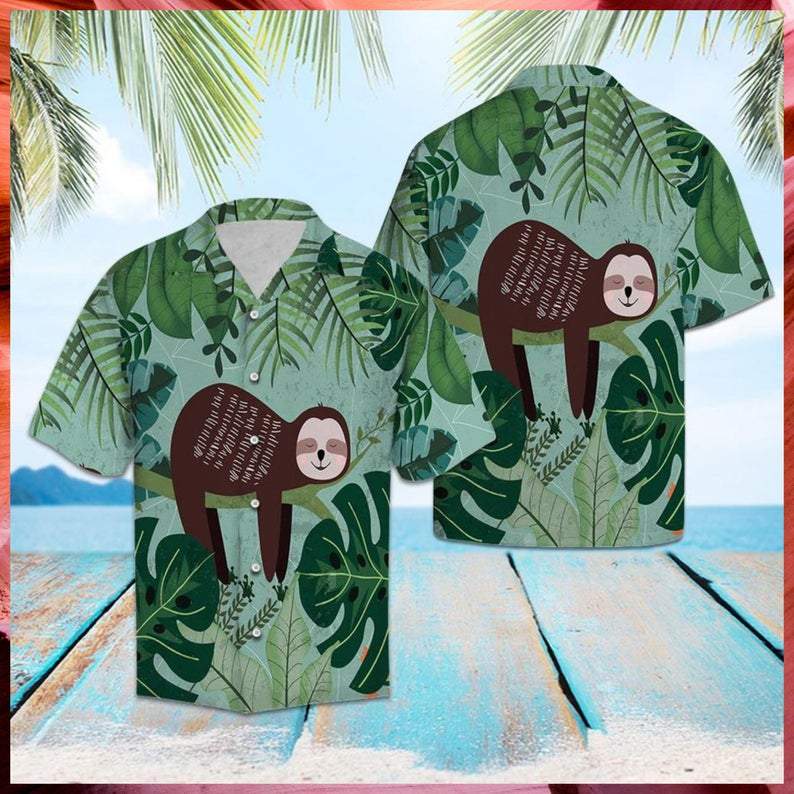 Sloth Jungle Hawaiian Shirt