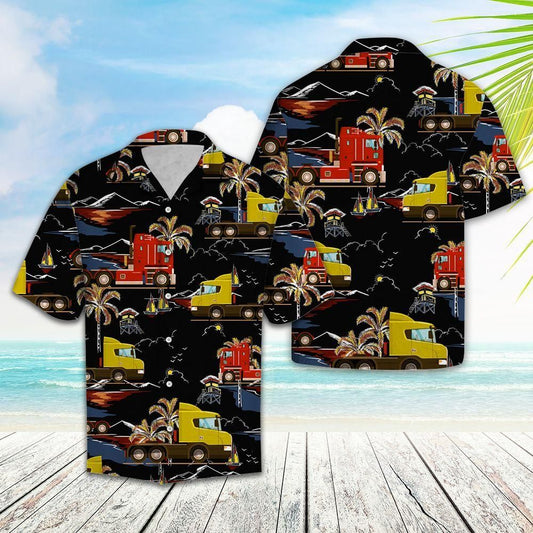 Trucker Vacation Colorful Nice Design Hawaiian Shirt