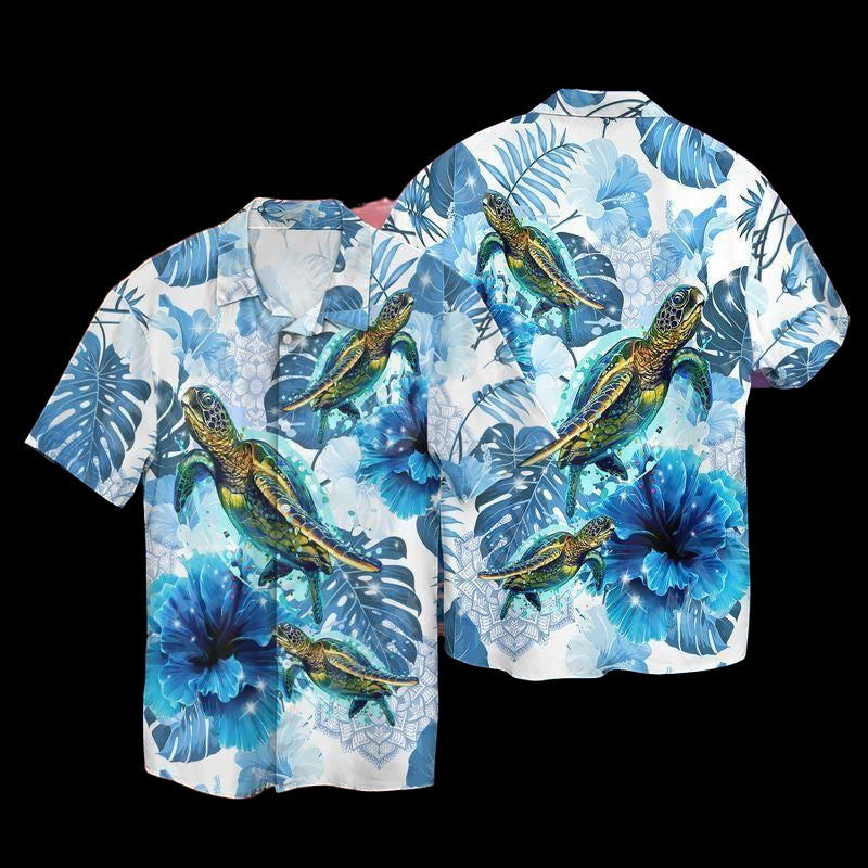 Turtle Colorful Amazing Hawaiian Shirt Clothing