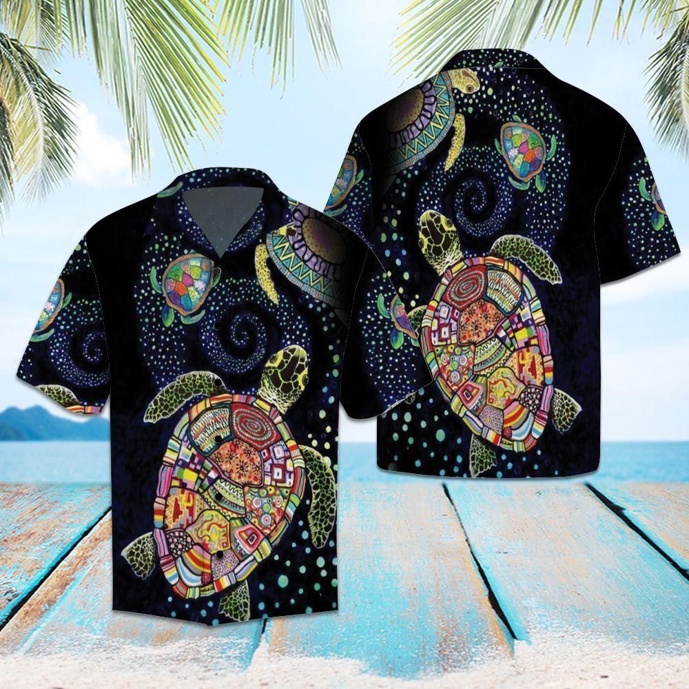 Turtle Colorful Awesome Design Hawaiian Shirt