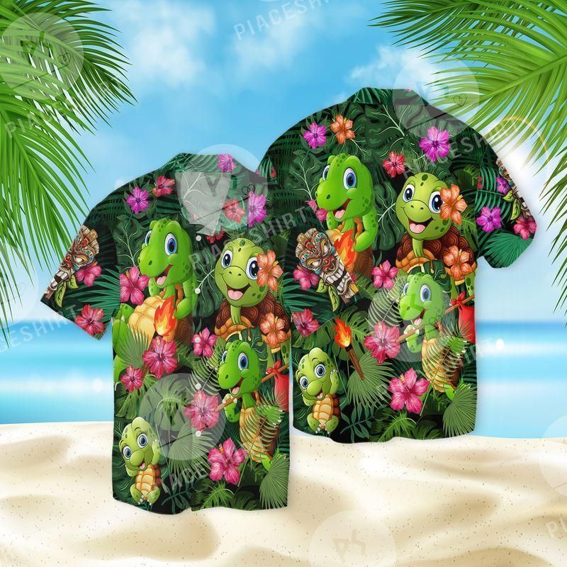 Turtle Colorful Unique Hawaiian Shirt