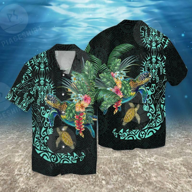 Turtle Colorful Unique Hawaiian Shirt Tshirt