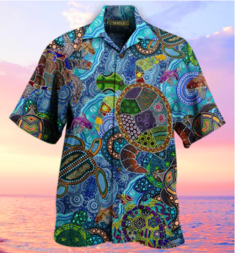 Turtle Hippie Hawaiian Shirt