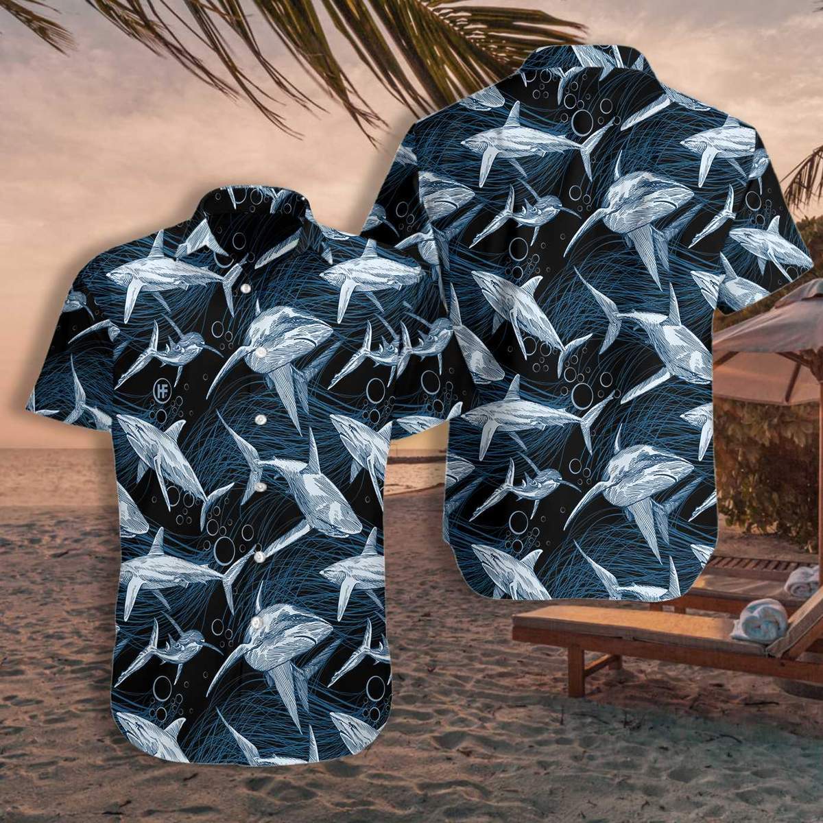 Under Water Shark Hawaiian Shirt