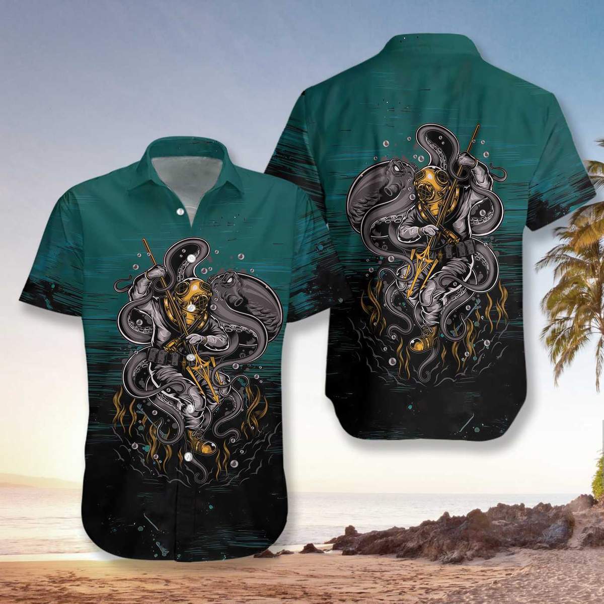 Underwater Scuba Diving Hawaiian Shirt