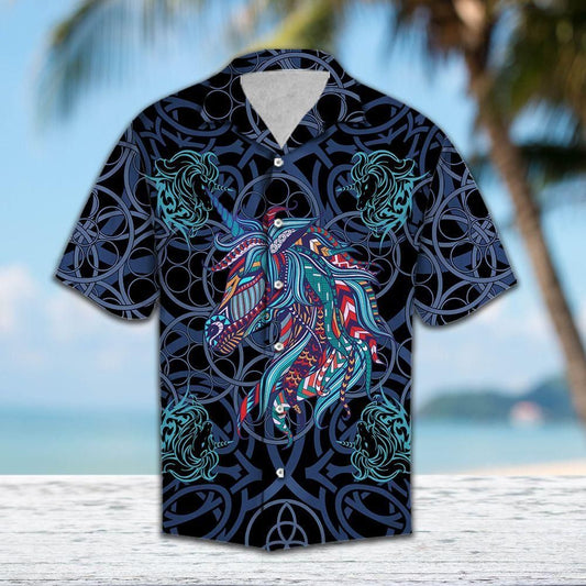 Unicorn Blue Awesome Design Hawaiian Shirt