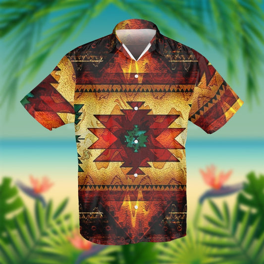 United Tribes Brown Hawaiian Shirt