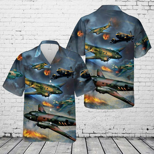 Us Air Force Douglas Ac-47 Spooky Hawaiian Shirt