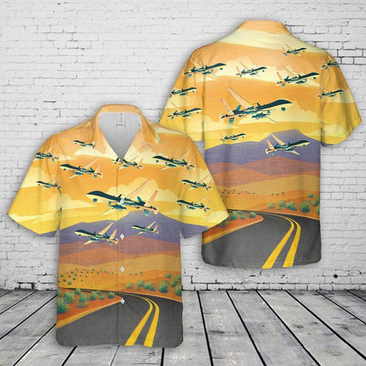 Us Air Force General Atomics Hawaiian Shirt